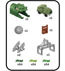 Dinazorlar Dünyası, Dinosour Tracks 192 Parça Esnek Raylı Yarış Pisti - 192 Parça