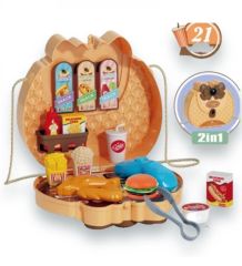 2in1, Şık Çantalı 21 Parça Oyuncak Fast Food SETİ