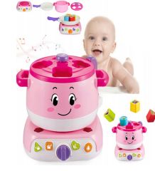 Sıla BEBEK ile Pilli Işıklı ve Sesli 8 Parça Sevimli Mutfak SETİ- Pembe