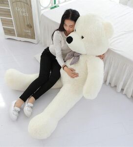% 100 YERLİ - Sevgiliye Özel HEDİYE - 150 cm Papyonlu Peluş Ayı-DEV Boy